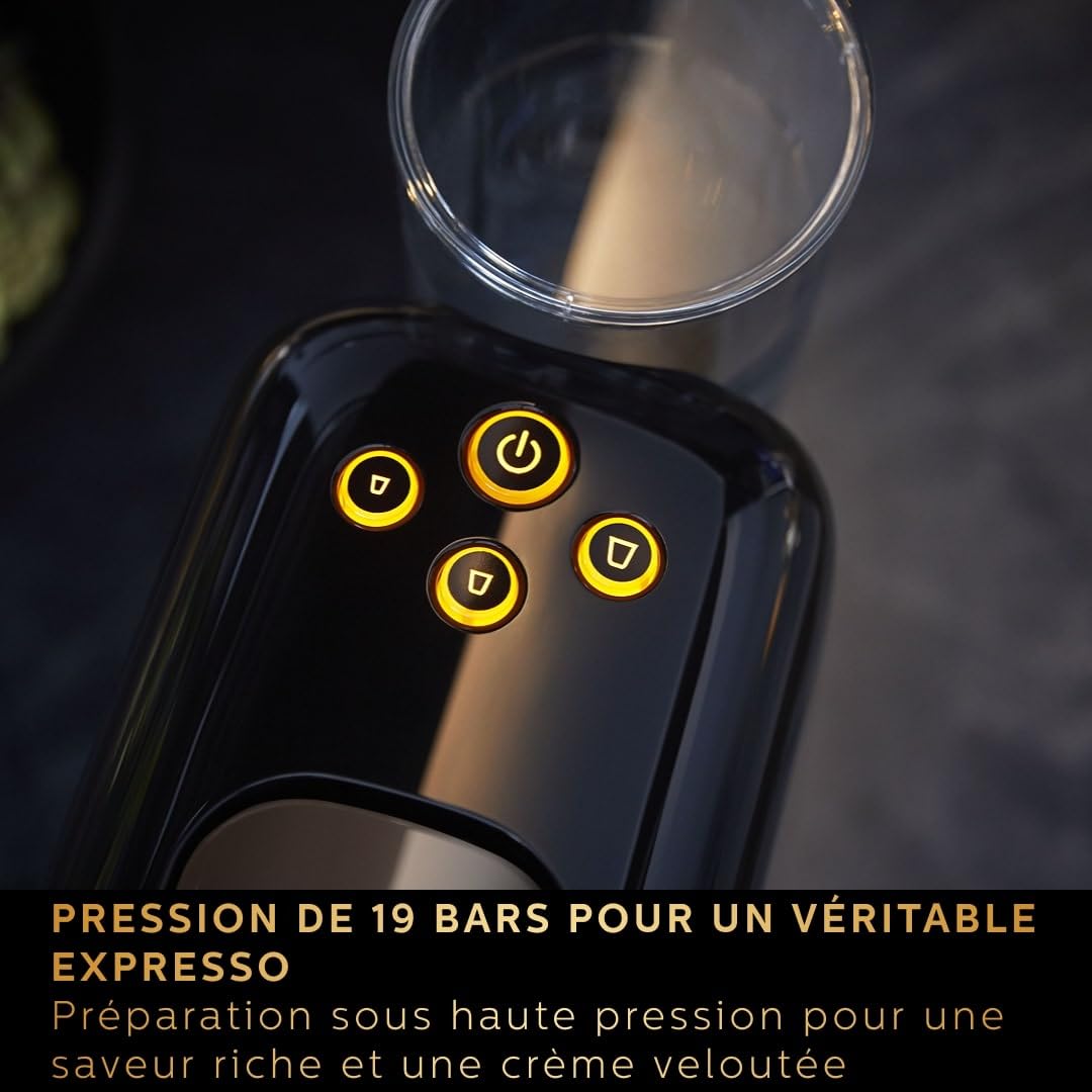 Machine à café à capsules L'OR Barista Double Shot – Noir / Levier Gris (LM8012/66) – vue 7 | Growory
