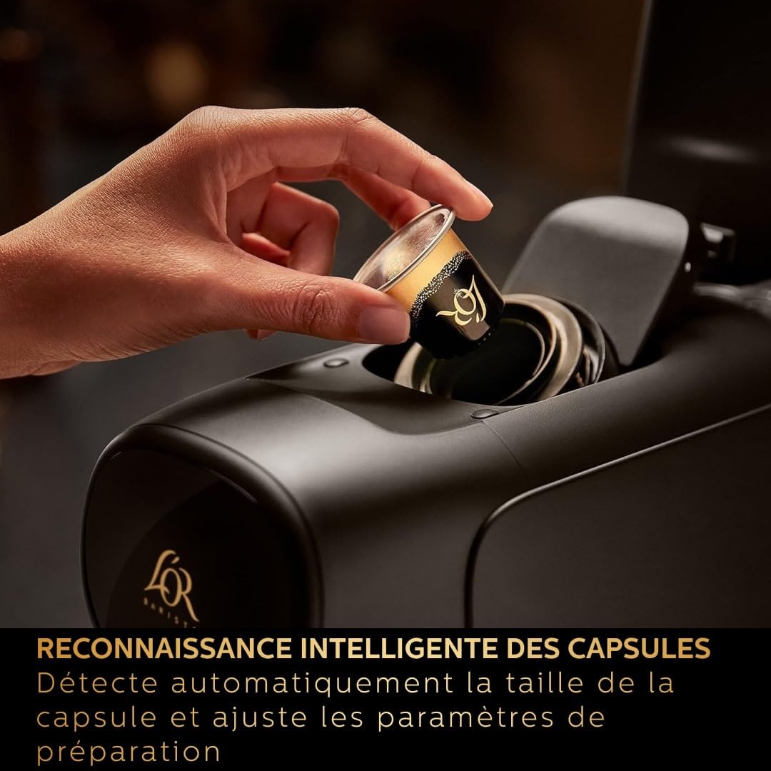 Machine à café à capsules L'OR Barista – Double Dose, Piano Noir (LM9012/66) – vue 5 | Growory