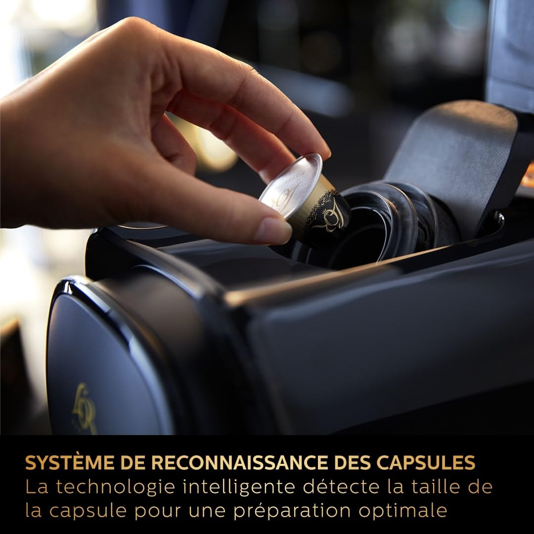 Machine à café à capsules L'OR Barista Double Shot – Noir / Levier Gris (LM8012/66) – vue 5 | Growory