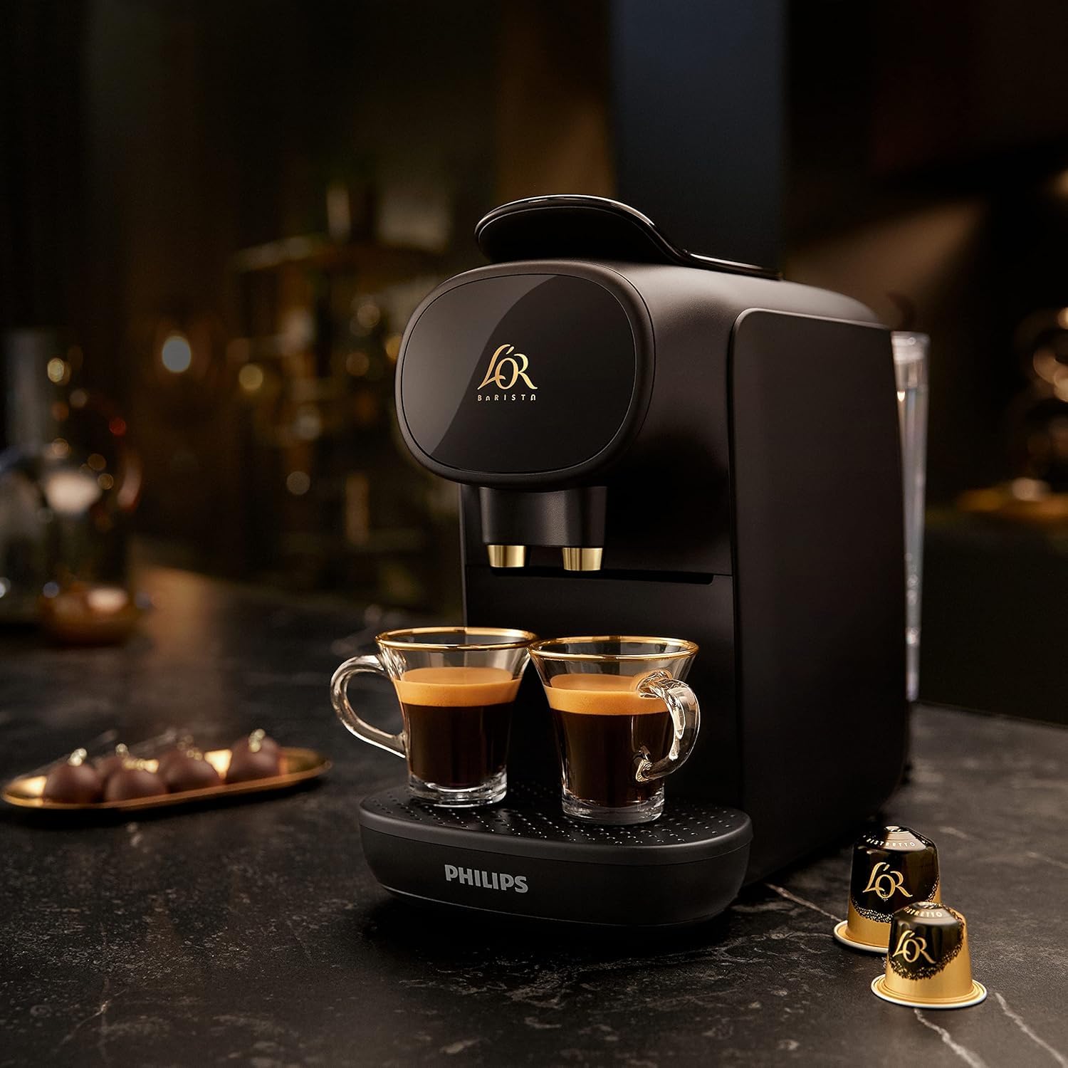 Machine à café à capsules L'OR Barista Sublime – Piano Noir (LM9012/60) – vue 3 | Growory