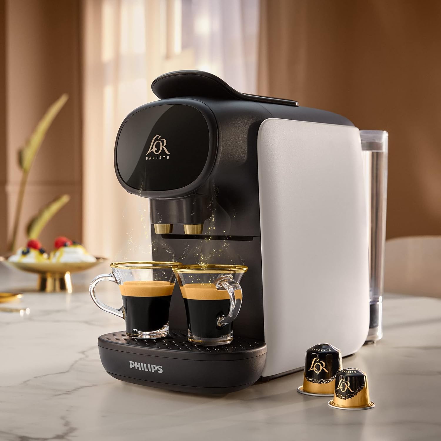 Machine à café à capsules L'OR Barista Sublime – Blanc (LM9012/00) – vue 4 | Growory